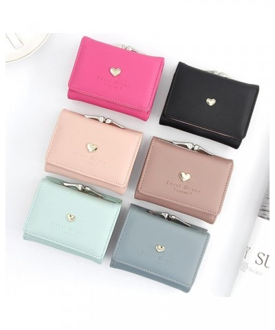 Small Wallets for Women, Women Wallet Metal Fashion Letter Mini Tri-fold Multi-slots Cards Pocket Short Slim Wallet Coin Purs...