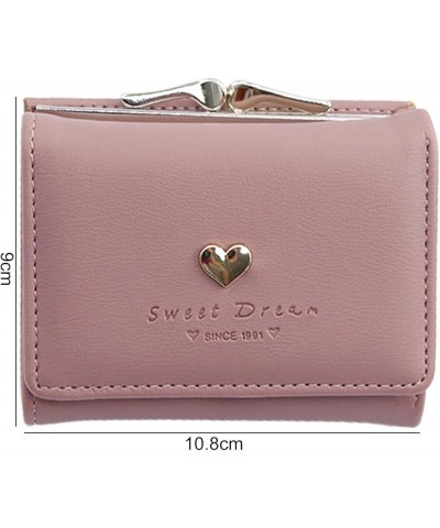 Small Wallets for Women, Women Wallet Metal Fashion Letter Mini Tri-fold Multi-slots Cards Pocket Short Slim Wallet Coin Purs...