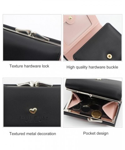 Small Wallets for Women, Women Wallet Metal Fashion Letter Mini Tri-fold Multi-slots Cards Pocket Short Slim Wallet Coin Purs...