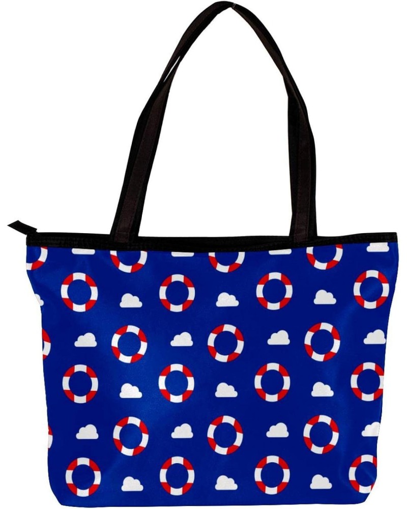 Handbag Blue Lifebuoy Size: 11.8x4.1x15.4 inches storage bag Handbag $15.33 Handbags