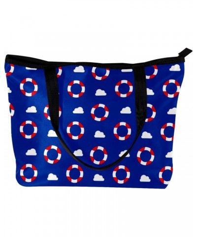 Handbag Blue Lifebuoy Size: 11.8x4.1x15.4 inches storage bag Handbag $15.33 Handbags