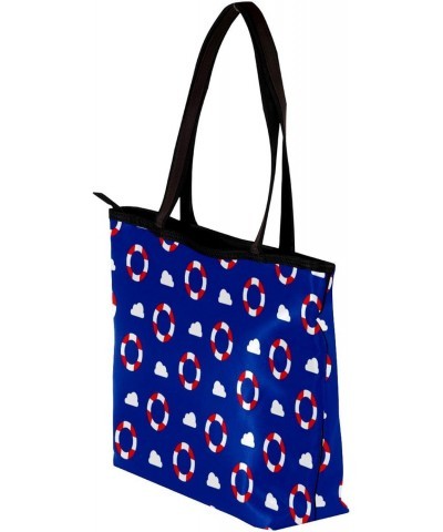 Handbag Blue Lifebuoy Size: 11.8x4.1x15.4 inches storage bag Handbag $15.33 Handbags