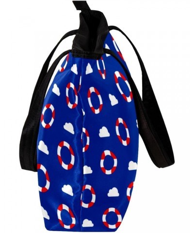 Handbag Blue Lifebuoy Size: 11.8x4.1x15.4 inches storage bag Handbag $15.33 Handbags