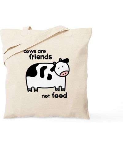 Cow Print Tote Bag Natural Canvas Tote Bag, Cloth Shopping Bag Cows Are Friends Tote Bag $9.59 Travel Gear