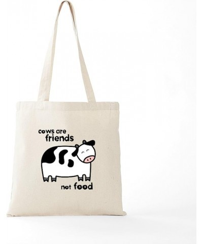 Cow Print Tote Bag Natural Canvas Tote Bag, Cloth Shopping Bag Cows Are Friends Tote Bag $9.59 Travel Gear