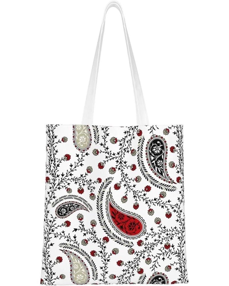 Paisley Single Shoulder Fashion Canvas Tote Shopping Bags Handbags For Men And Women Paisley42 $11.13 Totes