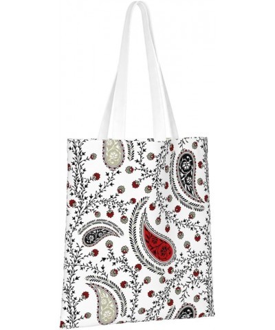 Paisley Single Shoulder Fashion Canvas Tote Shopping Bags Handbags For Men And Women Paisley42 $11.13 Totes