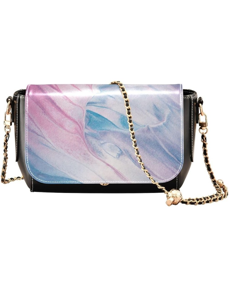 Colorful Marble Women's Crossbody Handbags, PU Leather Flap Crossbody Bags, Women's Shoulder Handbag Purse Style20 $22.39 Cro...