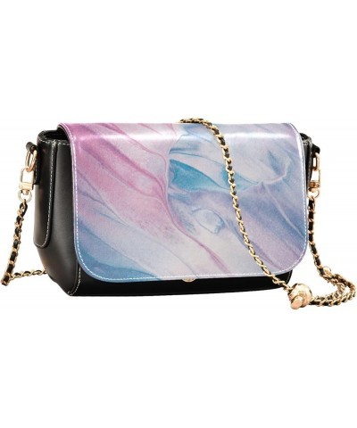 Colorful Marble Women's Crossbody Handbags, PU Leather Flap Crossbody Bags, Women's Shoulder Handbag Purse Style20 $22.39 Cro...