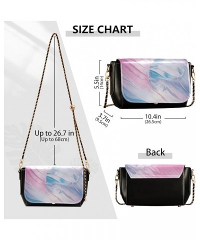 Colorful Marble Women's Crossbody Handbags, PU Leather Flap Crossbody Bags, Women's Shoulder Handbag Purse Style20 $22.39 Cro...