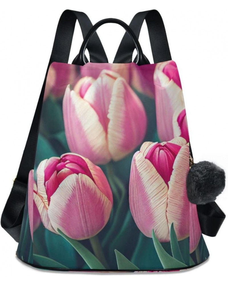 Women Fashion Backpack - Bright Crimson Tulips, Anti Theft Casual Daypack Shoulder Bag Purse for Travel Work 15 inches $22.95...