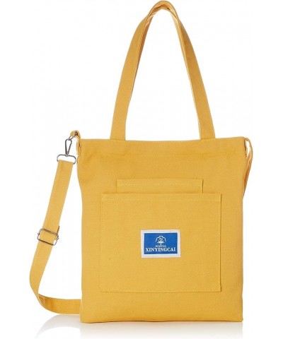 2-Way, Shoulder Bag, Tote, A4, Canvas Crossbody Yellow/One Size $19.98 Totes