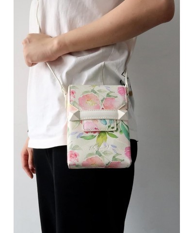 Small Crossbody Cell Phone Purse for Women, Mini Messenger Shoulder Handbag Wallet with Credit Card Slots Offwhite $12.56 Cro...