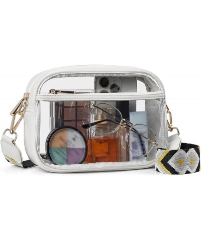 Clear Purses for Women Stadium Approved Clear Bags Small Crossbody Bags Trendy for Concerts Sports Z084-white $11.00 Handbags