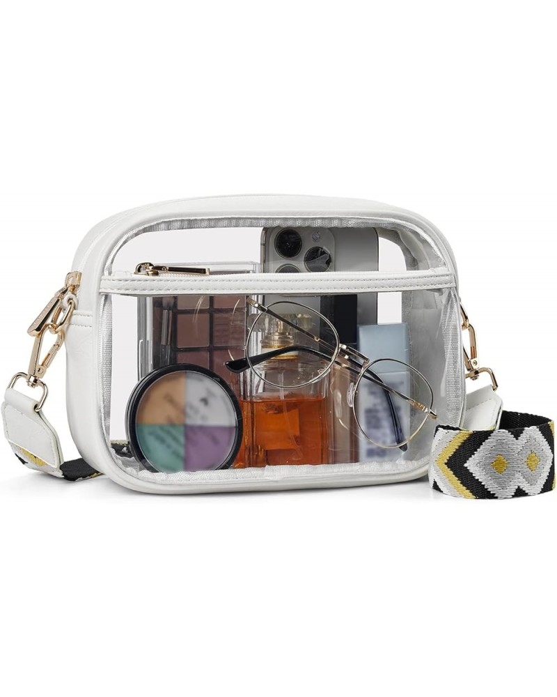 Clear Purses for Women Stadium Approved Clear Bags Small Crossbody Bags Trendy for Concerts Sports Z084-white $11.00 Handbags