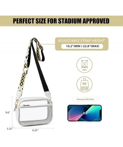 Clear Purses for Women Stadium Approved Clear Bags Small Crossbody Bags Trendy for Concerts Sports Z084-white $11.00 Handbags