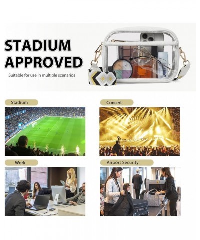 Clear Purses for Women Stadium Approved Clear Bags Small Crossbody Bags Trendy for Concerts Sports Z084-white $11.00 Handbags