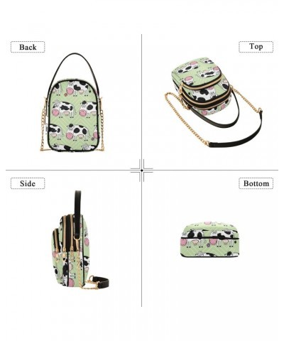 Cartoon Cute Cows Crossbody Bag for Women Cell Phone Purse Wallet with Removable Chain Shoulder Handbag for Work Passport Tra...