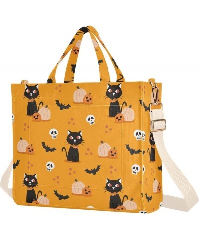 Black Cat and Spooky Halloween Women's Tote Handbags Top Handle Satchel Shoulder Bag Crossbody Bag for Office Travel S $17.09...