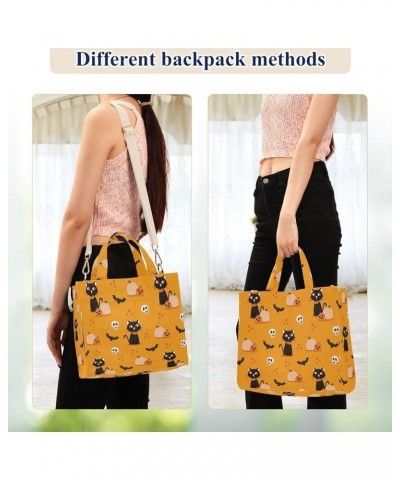 Black Cat and Spooky Halloween Women's Tote Handbags Top Handle Satchel Shoulder Bag Crossbody Bag for Office Travel S $17.09...