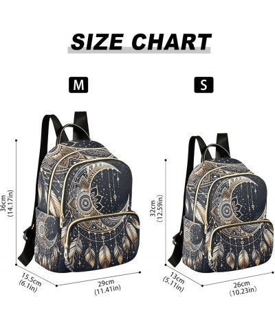 Singer Performs on Conch Small Quilted Backpack for Women Mini Backpack for Women Travel Purse with Luggage Strap Moon Dream ...