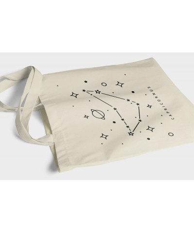 Capricorn Zodiac Astrology Constellation Natural Cotton Tote Bag $13.84 Totes