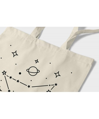 Capricorn Zodiac Astrology Constellation Natural Cotton Tote Bag $13.84 Totes