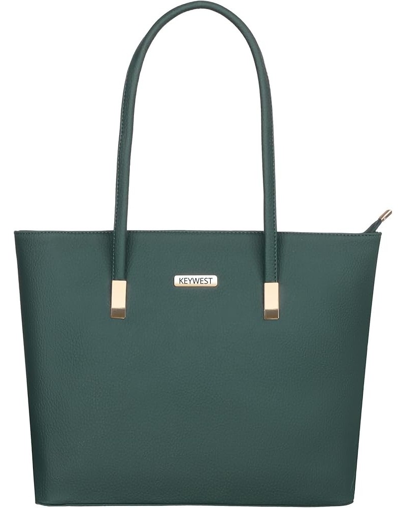 Women's Vegan Leather Betula Handbag (Large) Green $26.82 Hobo Bags