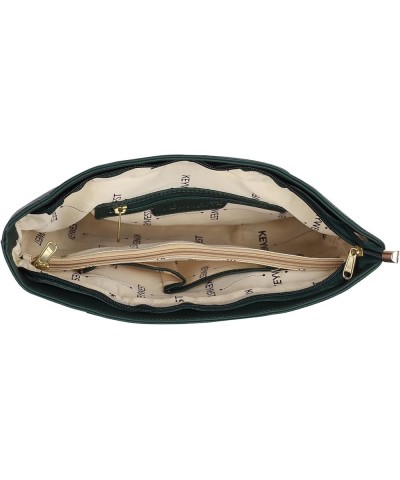 Women's Vegan Leather Betula Handbag (Large) Green $26.82 Hobo Bags