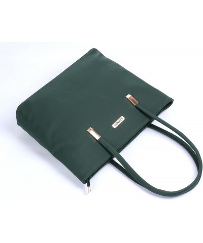 Women's Vegan Leather Betula Handbag (Large) Green $26.82 Hobo Bags