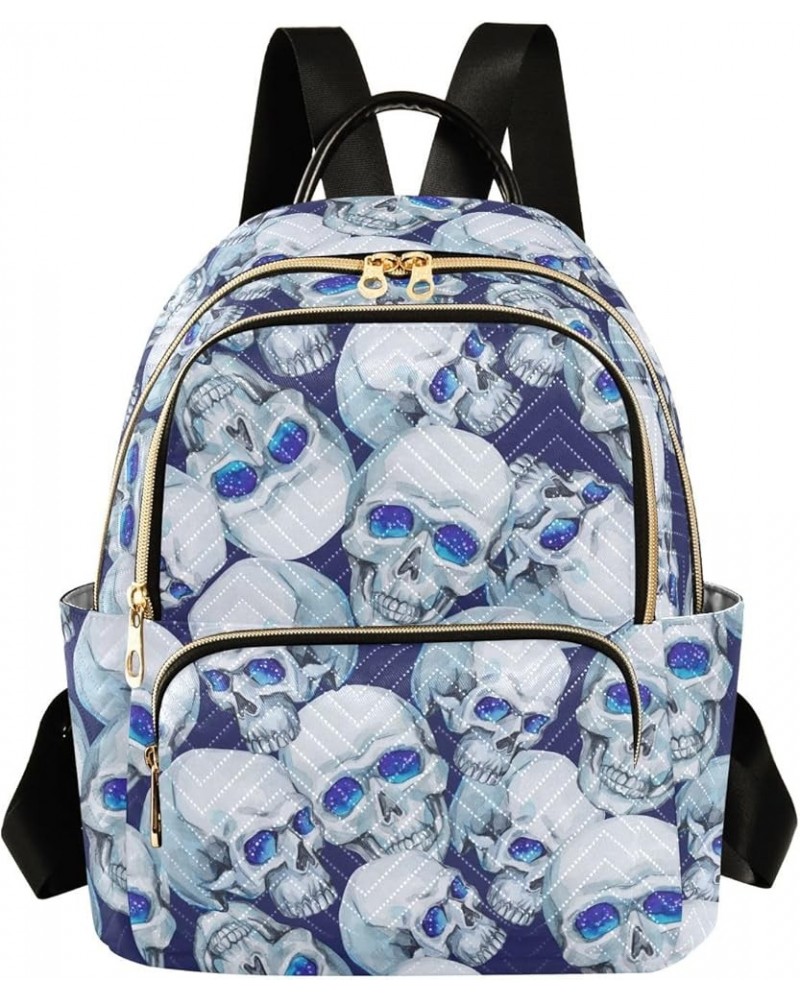 Watercolor Halloweenskulls Backpack Purse for Women Fashion Ladies Shoulder Bags Travel Bag Back Pack Weekend Bag,M Medium $1...