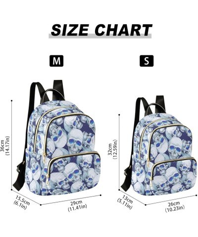 Watercolor Halloweenskulls Backpack Purse for Women Fashion Ladies Shoulder Bags Travel Bag Back Pack Weekend Bag,M Medium $1...