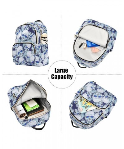 Watercolor Halloweenskulls Backpack Purse for Women Fashion Ladies Shoulder Bags Travel Bag Back Pack Weekend Bag,M Medium $1...