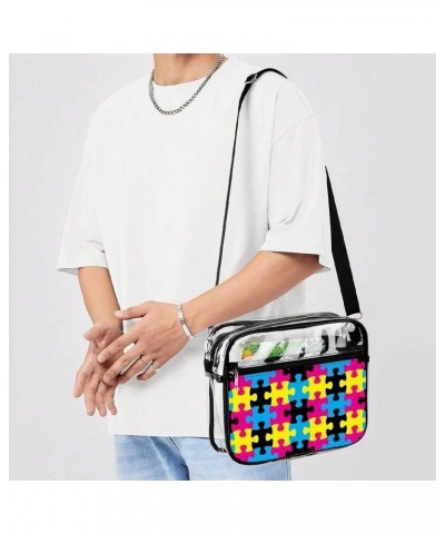 Clear Shoulder Handbag Fashion Waterproof Shoulder Bag With Adjustable Strap Color1179 $14.33 Totes