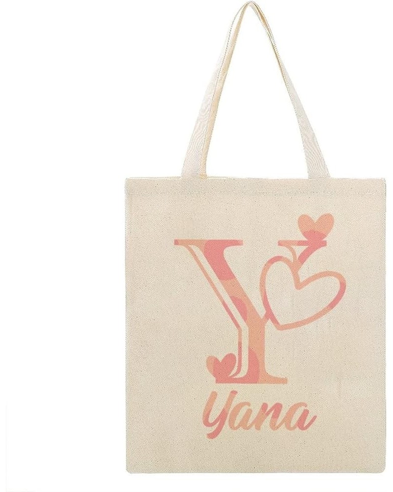 Aesthetic Canvas Tote Bag,Initial Letter Y Tote Bag for Women Shopping Travel Bag,Reusable Grocery Bags Style $9.27 Shoulder ...