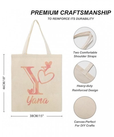 Aesthetic Canvas Tote Bag,Initial Letter Y Tote Bag for Women Shopping Travel Bag,Reusable Grocery Bags Style $9.27 Shoulder ...