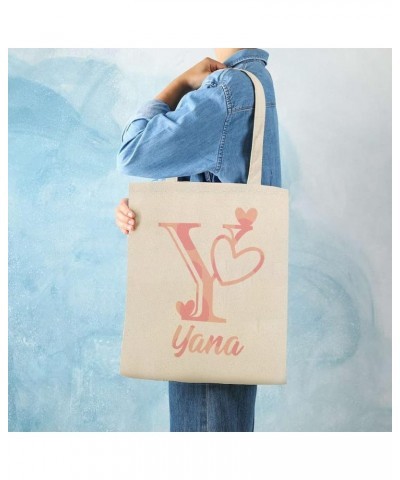 Aesthetic Canvas Tote Bag,Initial Letter Y Tote Bag for Women Shopping Travel Bag,Reusable Grocery Bags Style $9.27 Shoulder ...