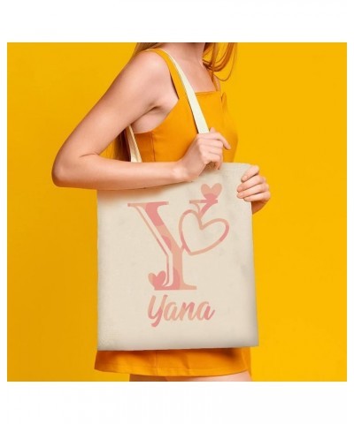 Aesthetic Canvas Tote Bag,Initial Letter Y Tote Bag for Women Shopping Travel Bag,Reusable Grocery Bags Style $9.27 Shoulder ...