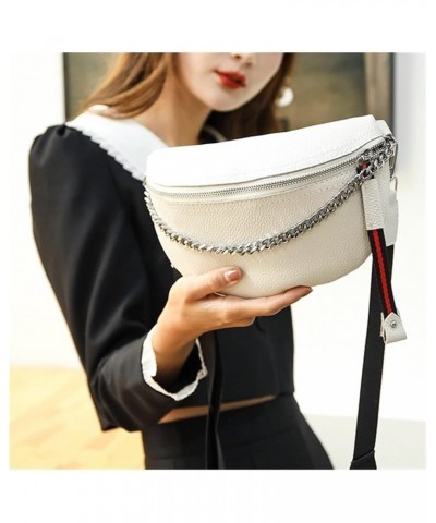 Women Waist Leather Shoulder Bags Quality Shoulder Messenger Fashion Crossbody Bag for Women (Color : Black, Size : 9 * 6 * 1...