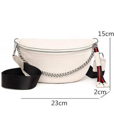 Women Waist Leather Shoulder Bags Quality Shoulder Messenger Fashion Crossbody Bag for Women (Color : Black, Size : 9 * 6 * 1...