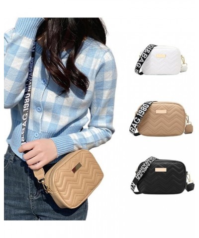 Women's Fashionable Single Shoulder Bag with Zipper ClosureUnique Patterned Strap Suitable for Fashion Enthusiasts White $7.5...