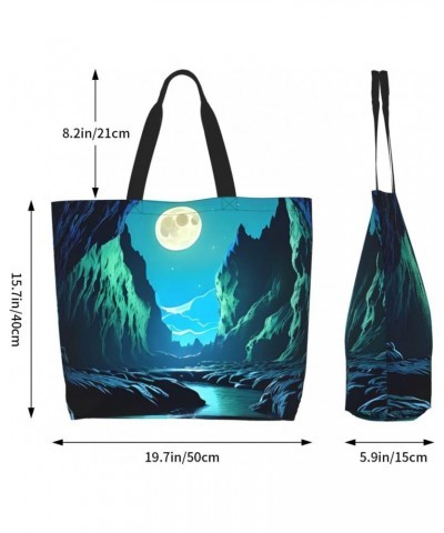 Water Moon Cave Women'S Shoulder Shopping Bag, Suitable For Daily Travel Shopping, Handbag Items Storage $17.57 Shoulder Bags