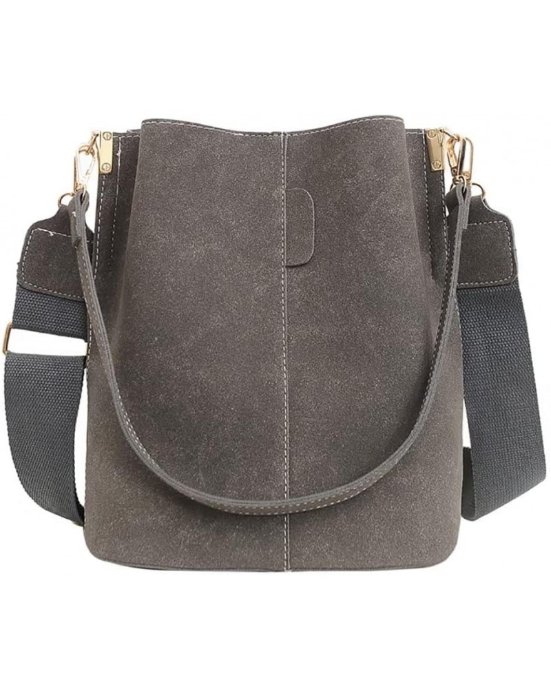 Bucket Bag for Women Girls Designer Shoulder Bag Large Capacity Handbag Leather Crossbody Purse Casual Hobo Tote Purse Grey $...