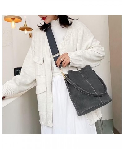 Bucket Bag for Women Girls Designer Shoulder Bag Large Capacity Handbag Leather Crossbody Purse Casual Hobo Tote Purse Grey $...