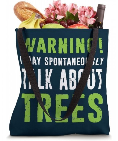 May Talk About Trees Arborist Tree Climbing Distressed Tote Bag $15.34 Totes