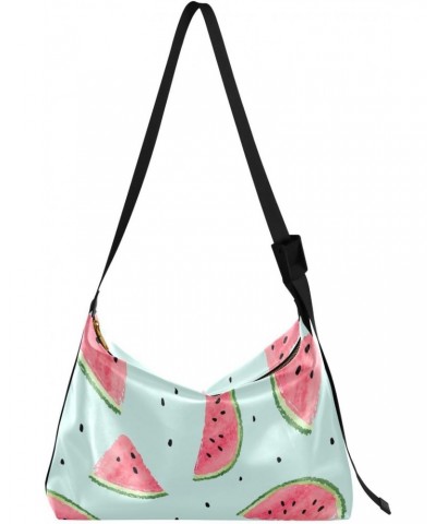 Summer Watermelon Crossbody Bag Hobo Handbag Purse Fashion PU Leather Shoulder Bags for Women $20.05 Hobo Bags