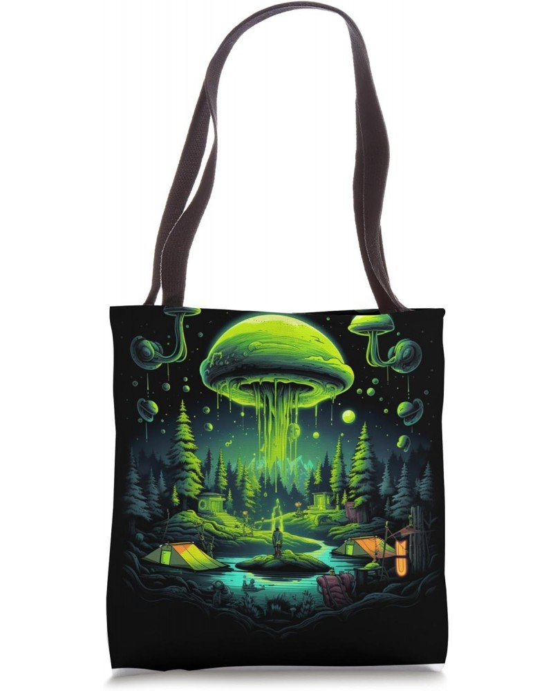 Camping UFO Gear Alien Abduction Tote Bag $9.71 Totes