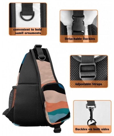 Crossbody Bags for Men Women Waterproof Sling Bag Shoulder Chest Bag Backpack Daypack for Hiking Travel Sports Running Abstra...