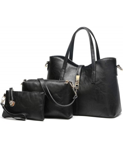 Purses and Handbags for Womens Satchel Shoulder Tote Bags Wallets 5-blackss $15.20 Totes