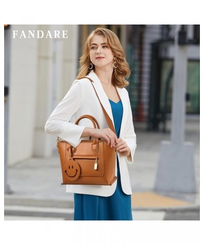 Women Elegant Handbag Top Handle Bag Waterproof Shoulder Bag Yellow $25.36 Shoulder Bags